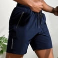 thumbnail image 2 of Men's Casual Shorts Mens Button Shorts Fuzzy Mens with Pockets Athletic Short Athletic Little Year Men Tennis Workout Men Pack Pt Active Quick Y Men's Summer Navy 2XL, 2 of 4