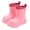 Pink, variant on Kids Rain Boots Waterproof Thick Soled Non-Slip EVA Garden Mid Calf Boots for Toddler Boys and Girls