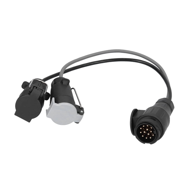 Trailer Plug 7 Pin Plug Auto Accessories 12V 13Pin To 7Pin Trailer Plug Converter Plastic PVC Brass For Standard European RVs
