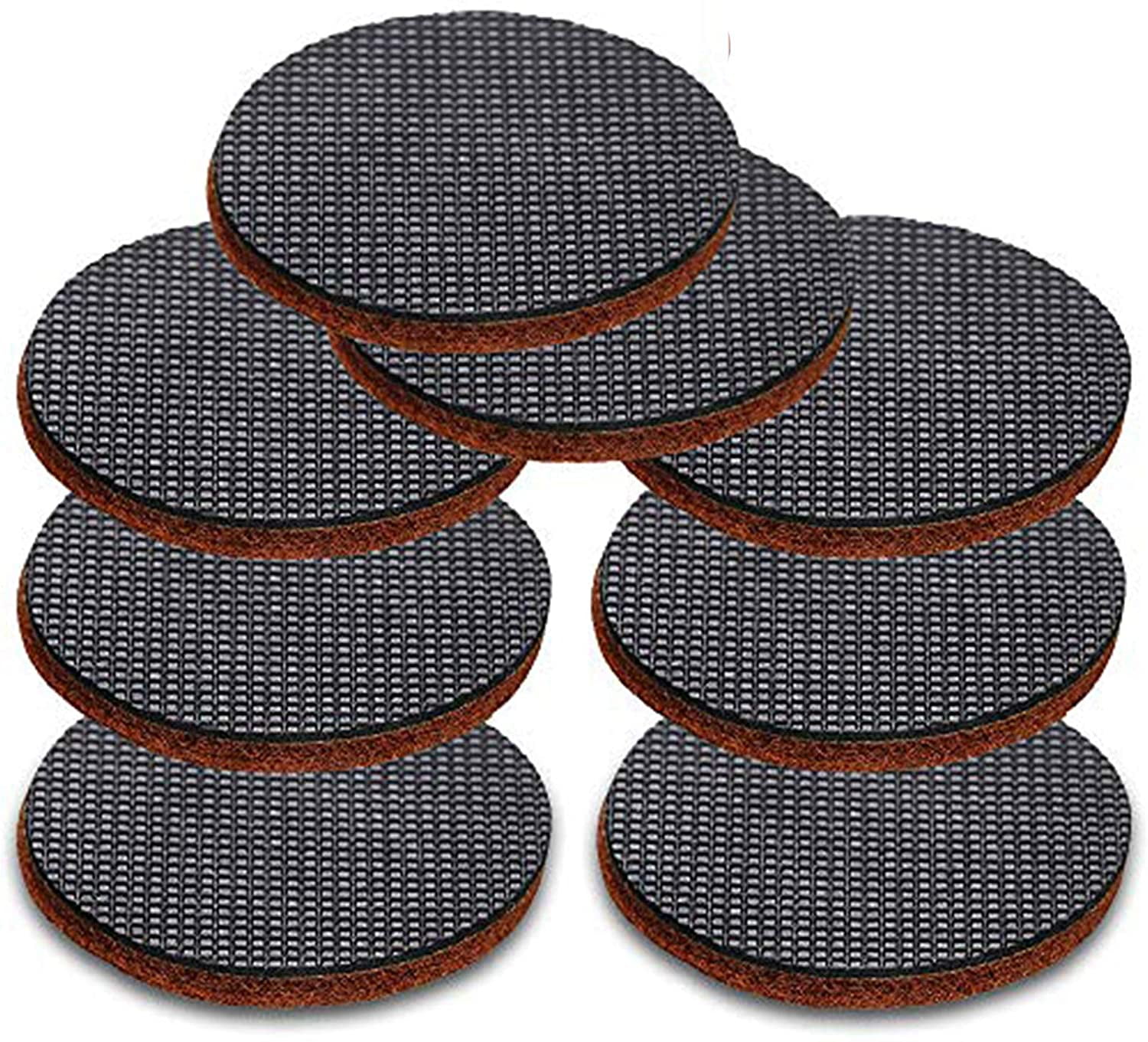 Non Slip Furniture Pads 8 pcs 2” Furniture Gripper Best Self Adhesive