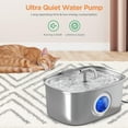 thumbnail image 4 of Cat Water Fountain Stainless Steel: 108oz/3.2L Pet Water Fountain, Water Fountain for Cats Inside with Water Level Window, 4 of 8