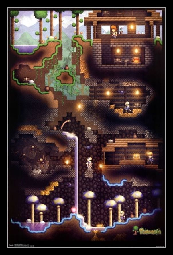 Terraria - Screenshot Laminated & Framed Poster Print (24 x 36 ...