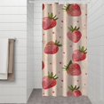 thumbnail image 2 of Strawberry Plants Fruit Heart Beige Pattern Shower Curtain 36"x72" ,Bathroom Decorative Shower Curtains Set with 12 Hooks,Modern Waterproof Washable Shower Curtain, 2 of 6