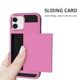thumbnail image 2 of Goldcherry for iPhone 12 Mini Case,iPhone 12 Pro Max 5.4" Wallet Card Holder Sliding Cover Credit Card Slot ID Pocket Dual Layer Hybrid Protective for Apple iPhone 12 Mini 5.4 Inch(Pink), 2 of 7