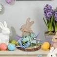 thumbnail image 6 of Easter Decorations for Home Bunny Table Decorations Indoor,Farmhouse Wooden Rabbit with Flowers for Easter and Spring Home Decor,Happy Easter Table Centerpiece Signs Tiered Tray Decoration, 6 of 6
