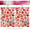 thumbnail image 5 of Valentines Day Love Hearts Garden Flag 12x18 Inch Double Sided for Outside Small Burlap Red Holiday Yard Decoration, 5 of 6