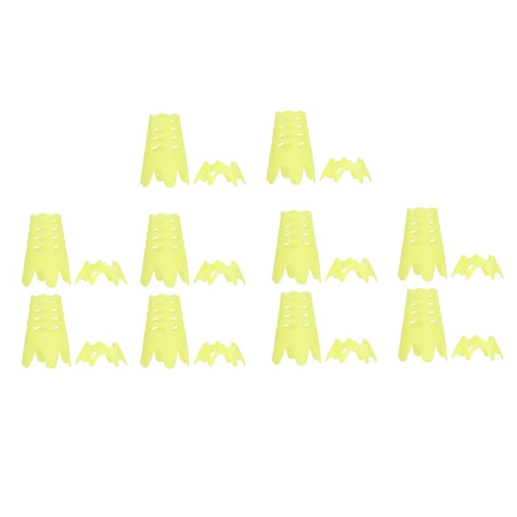 20 Pcs Plastic Golf Ball Holder Resistanceless Golf Simulator Tees Golf Mat Tees Golf Equipment Yellow