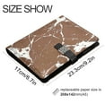thumbnail image 3 of Premium Faux Leather Notebook - Refillable, Multi-Functional Organizer, 23.3x17cm, All-Season Use，Brown Marble, 3 of 6