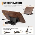 thumbnail image 5 of SupeDesk Wooden Adjustable Book Stand, 13-Level Height & Angle, 15°–65° Tilt, Foldable Tablet & Laptop Holder for 7–17" Devices with Sliding Ball-Head Page Clip, 5 of 6
