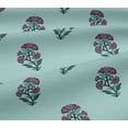 thumbnail image 5 of oneOone Viscose Jersey Baby Blue Fabric Floral Block Craft Projects Decor Fabric Printed By The Yard 60 Inch Wide, 5 of 5