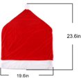 thumbnail image 2 of fundas para sillas de comedor con sombrero rojo, fundas traseras para sillas de Navidad, fundas para sillas de cocina para decoración navideña y festiva, 2 of 5