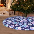 thumbnail image 6 of Yiaed flower Skull starry sky Print Christmas Tree Skirt , Tree SkirtsTree Mat for Christmas Winter Holiday Indoor Decorations-30", 6 of 7