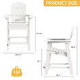 thumbnail image 2 of DWVO 25" Tall Adirondack Chair, Weather Resistant Outdoor Barstool Lifeguard Chair for Deck Pool Patio and Porch, White, 2 of 7