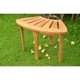 thumbnail image 4 of WholesaleTeak Outdoor Patio Grade-A Teak Wood Corner Seat Shower Bench / Stool with Basket #WMAXCS, 4 of 4