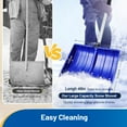 thumbnail image 4 of Snow Shovel with Large Scoop, Removable Polypropylene Snow Shovel with Aluminum Blade and D-Grip Handle, Heavy Duty 48 inch Long Large Capacity Shovel for Garden Car Camping Outdoor, 4 of 9