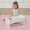 thumbnail image 3 of Doll Cradle with Bedding and Free Personalization Kit - White Rose, 3 of 11