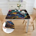 thumbnail image 2 of Acheng Psychedelic Cat Square Fitted Tablecloth 100% Polyester Fiber 36*36, 2 of 8