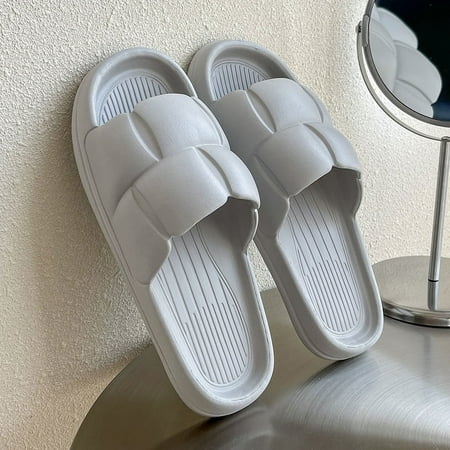 

Feiboyy Cloud Slides For Women And Men Shower Slippers Bathroom Sandals Extremely Comfy Cushioned Thick Sole Slippers Beach Shoes-40-41