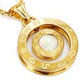 thumbnail image 4 of MOON & SELF Collar Rueda Del Destino Laminado Oro 18k Zodiacal Giratorio, 4 of 5