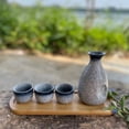 thumbnail image 3 of 1 Set Exquisite Japanese Style Ceramics Sake Cup Sake Pot Retro Sake Set Japanese Retro Simple Ceramic Sake Cup and Pot, 3 of 5