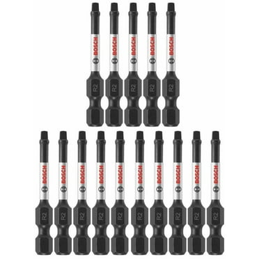 Bosch ITSQ2215 15-Pack 2" Square #2 Impact Tough Screwdriving Power Bits