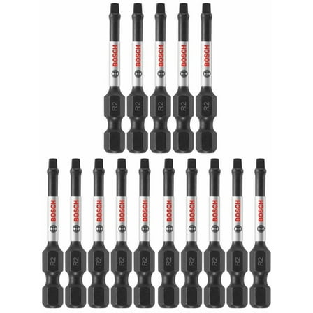 Bosch ITSQ2215 15-Pack 2" Square -2 Impact Tough Screwdriving Power Bits