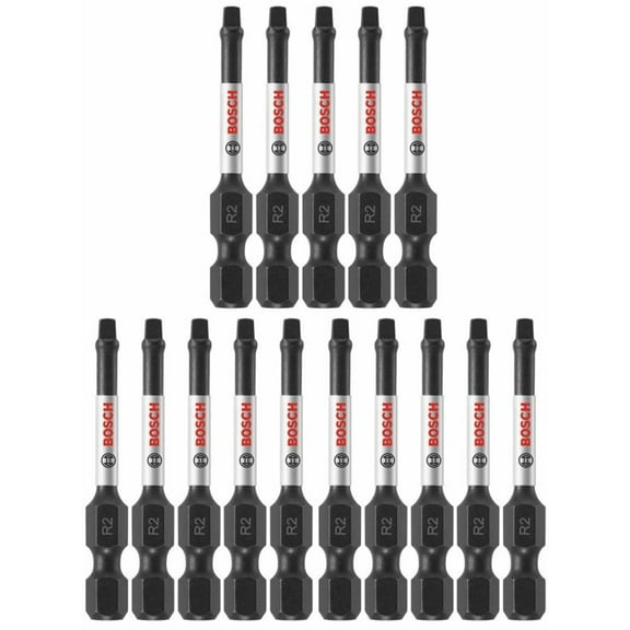 Bosch ITSQ2215 15-Pack 2" Square -2 Impact Tough Screwdriving Power Bits