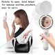 thumbnail image 5 of ZHAOCHENG Mini ventilador de mano, ventilador portátil recargable a batería con espejo de maquillaje con luz LED, para mujeres y niñas, viajes al aire libre (blanco), 5 of 5