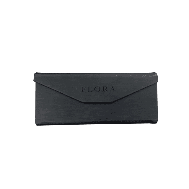 Estuche Protector P/Lentes Plegable Negro Unisex Flora