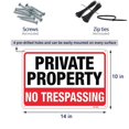 thumbnail image 2 of Large No Trespassing Signs Private Property Metal 10x14 Inch Rust Free Aluminum,UV Ink Printing,Durable/Weatherproof Up to 7 Years, 2 of 7