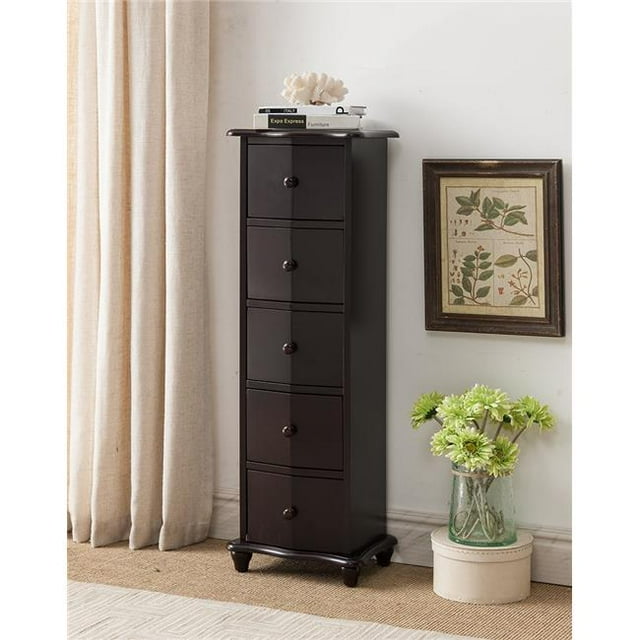 R0425-CH Armoire d'Accent en Bois - Cerisier Foncé