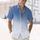 thumbnail image 5 of Camisas de Manga Larga para Hombres Moda Casual Impresión Cuello de Vuelta Blusa Transpirable para Diario Y de Negocios, 5 of 6
