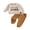 Khaki, variant on RUINIXCW Baby Boys First Birthday Outfits Adorable Letter Football Embroidery Long Sleeve Sweatshirt and Elastic Waist Pants Set