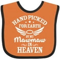 thumbnail image 3 of Inktastic Handpicked for Earth by My Mawmaw in Heaven with Angel Wings Boys or Girls Baby Bib, 3 of 4