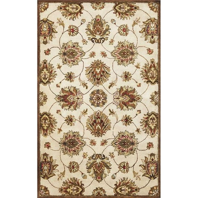 HomeRoots 353136 Tapis en Laine Ivoire 5 x 8 Pi