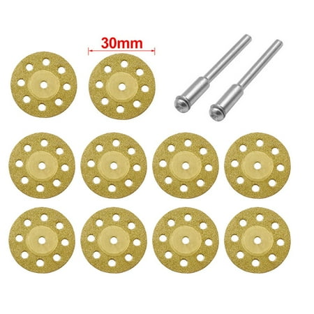 

GLFILL 12Pcs Cutting Discs Kit Diamond Saw Blades Cut Off Discs Rotary Tool 20-30mm