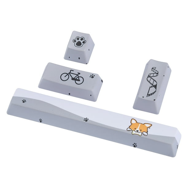 Accesorio de Teclado mecánico NikouMX Teclas de Teclado con patrón de perro gris