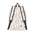 thumbnail image 2 of Lsque Coffee Pattern Canvas Daypack, Durable Backpack, High-quality Versatile Backpack,Vintage Compact Backpack-Small, 2 of 6