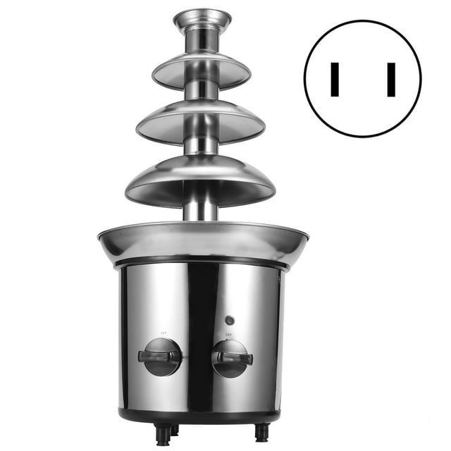 Máquina eléctrica para fuente de chocolate Nikou 4 capas acero inoxidable 110 V