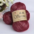 thumbnail image 1 of Silk Cotton Yarn for Hand Knitting Thick Yarn knit Sewing Wool Crochet Scarf Sweater Needlework Eco-friendly Thread 5pcs, 1 of 7