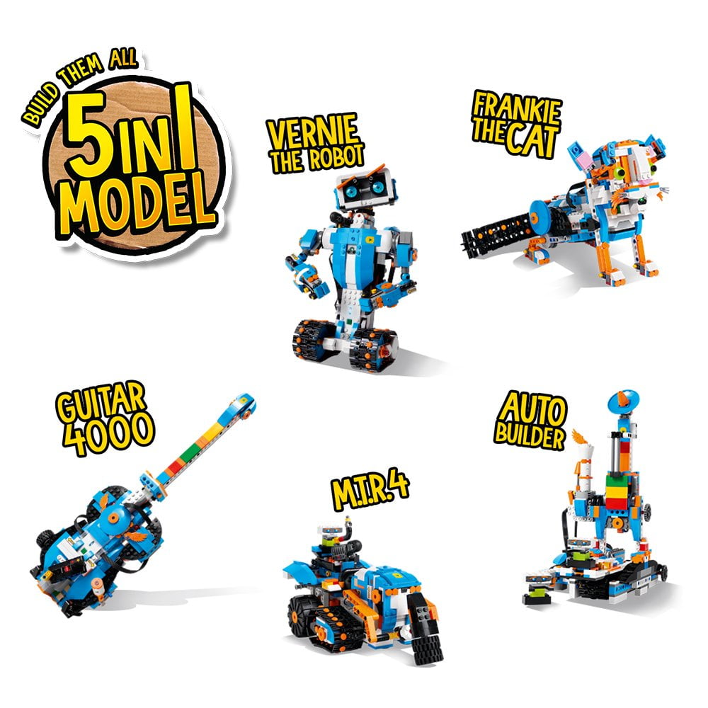Lego Boost Build Code Play 5 in 1 Creative Toolbox 17101 60 App Activities 847 Pieces Building Toy Robot Guitar Cat MIR Auto Builder STEM STEAM Building Block Project Walmart