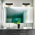 thumbnail image 4 of Yep by Golden Lighting Hines 2-light Vanity in Matte Black and Opal Glass, 4 of 7