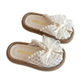 thumbnail image 5 of Gpaecead Girls Pearl Slide Sandals Open Toe Soft Sole Non-Slip Casual Outdoor Princess Shoes Breathable Summer Shoes Beige, 5 of 8