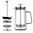 thumbnail image 4 of Glass French Press Pot Heat-Resistant Double-Layer Coffee Pot Insulated Coffee Utensil Household Filter Sharing Pot Filter Glass Pot, 4 of 6