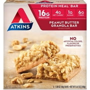 Atkins Peanut Butter granola bar meal Peanut Butter -- 5 Bars Pack of 2