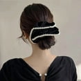 thumbnail image 2 of 1 Pcs 8.7Inches Extra Large Scrunchies for Women Large Pearl Scrunchie Satin Oversized Silk Thick Elastic Hair Ties Jumbo Hair Scrunchies for Buns, Sleep & Ponytail, 2 of 4