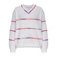 thumbnail image 5 of POROPL Sweaters for Women Trendy Long Sleeve V-Neck Sweater Oversized Striped Top Pullover Size S-XL, 5 of 9