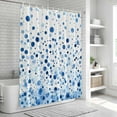thumbnail image 6 of Blue Polka Dot Bathroom Shower Curtains with 12 Hooks Polyester Waterproof Shower Curtain for Stalls and Bathtubs Modern Art Abstract Watercolor Dot Decorative Bathroom Privacy Curtain 72x72 Inches, 6 of 8