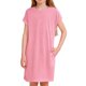 thumbnail image 1 of Vestido de verano para niñas, de color liso, informal, holgado, con bolsillos, de poliéster, para niñas de 5 a 14 años., 1 of 4