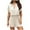 Beige, variant on Jgppe Women's V Neck Romper Wrap Elegant Short Sleeve Ribbed Dressy Summer Short Jumpsuits